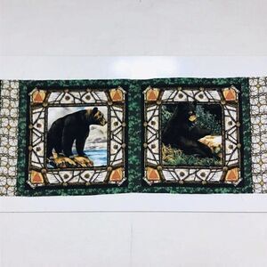Fabric for Pillow Black Bear Mountain